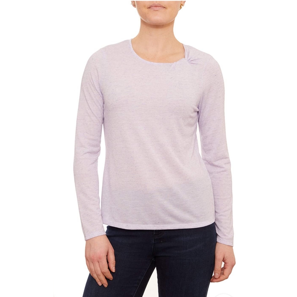 JEANNE PIERRE Lemon Heather Knotted Neck‎ Top
